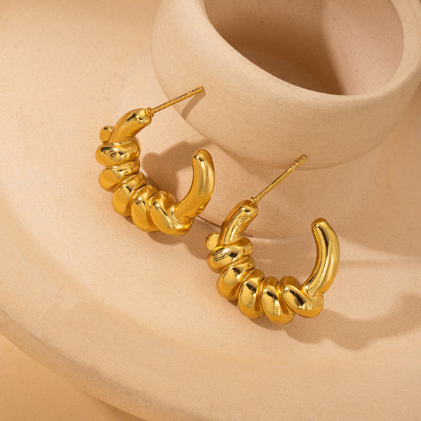 Croissant C Hoop Earrings