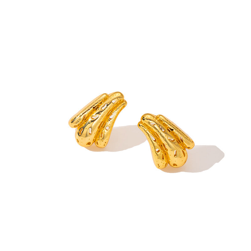 Textured Banana Stud Earrings – Palmonas