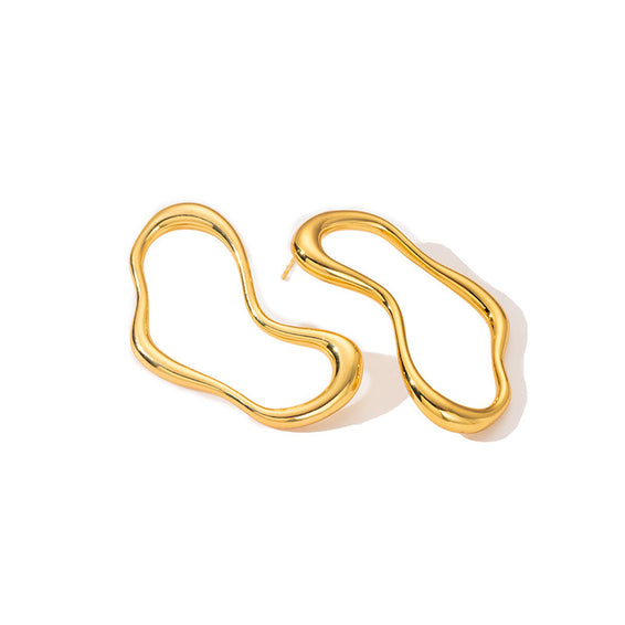 Irregular Wave Drop Earrings