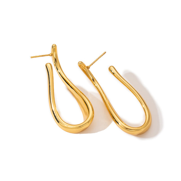 Irregular U Hoop Earrings