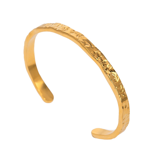 Textured Gold Cuff Bracelet