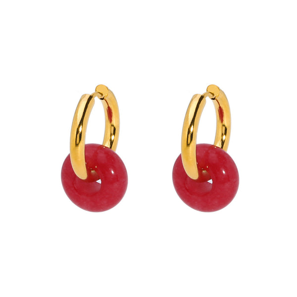 Red Acrylic Drop Earrings