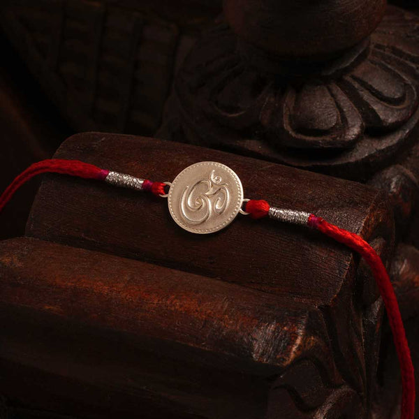 Peace & Power 0.01 Carat Lab-Grown Diamond 999 Silver Rakhi