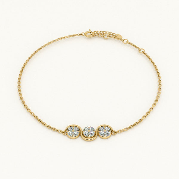 Luna Trio Lab-Grown Diamond Customizable Bracelet