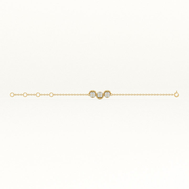Luna Trio 9KT 0.16 Carat Lab-Grown Diamond Bracelet-4