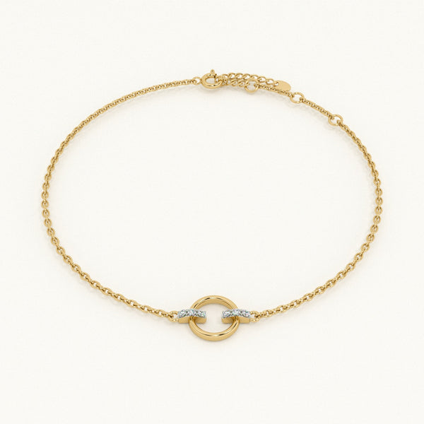 Halo Harmony Lab-Grown Diamond Customizable Bracelet