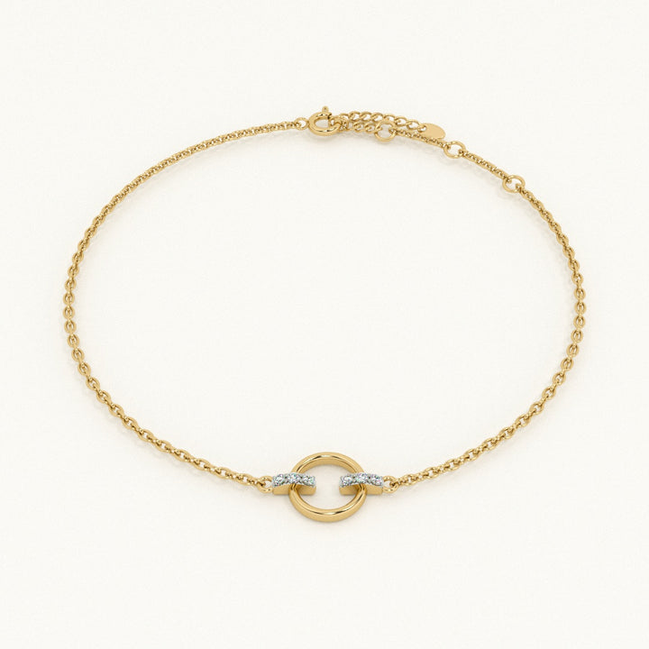 Halo Harmony 9KT 0.03 Carat Lab-Grown Diamond Bracelet-1