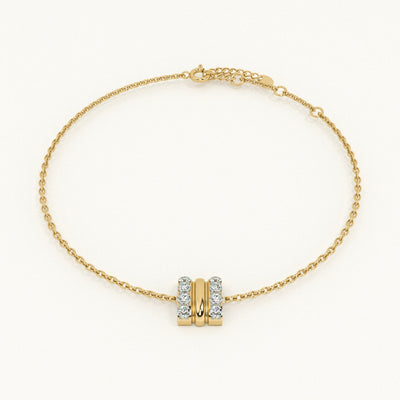 Stripe Luster Lab-Grown Diamond Customizable Bracelet