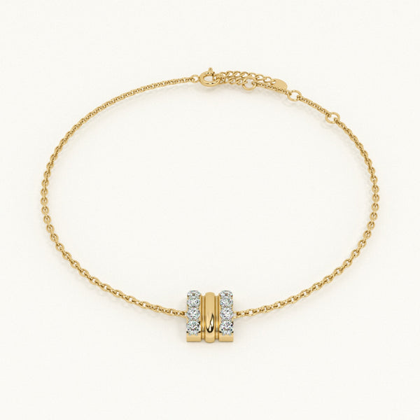 Stripe Luster Lab-Grown Diamond Customizable Bracelet