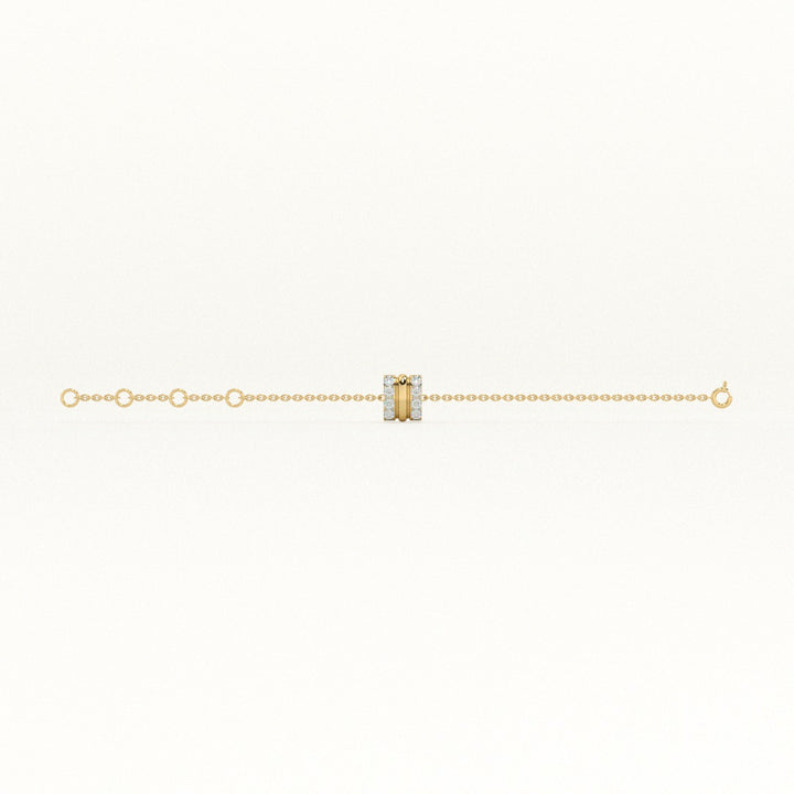 Stripe Luster 9KT 0.12 Carat Lab-Grown Diamond Bracelet-4