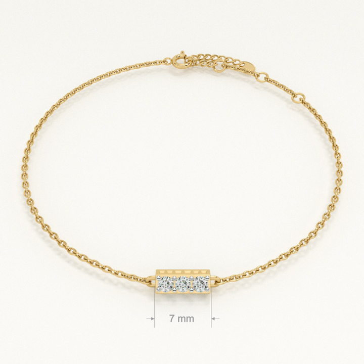 Ivory Ray 9KT 0.07 Carat Lab-Grown Diamond Bracelet-2