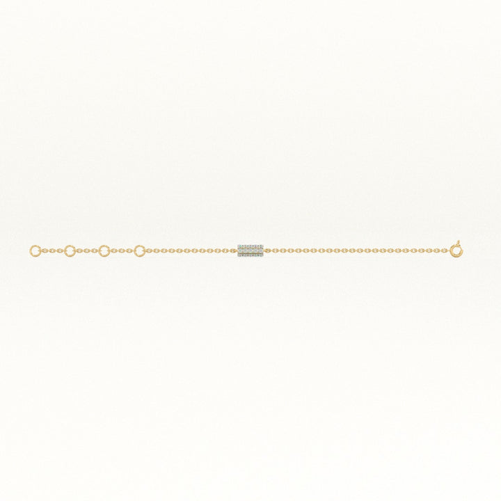 Golden Strobe 9KT 0.08 Carat Lab-Grown Diamond Bracelet-4