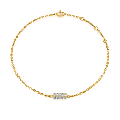 Strobe 9KT Gold Lab Grown Diamond Bracelet