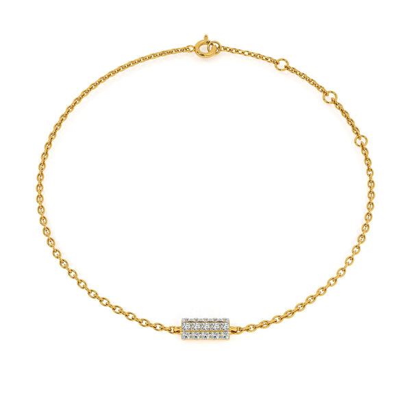 Strobe 9KT Gold Lab Grown Diamond Bracelet