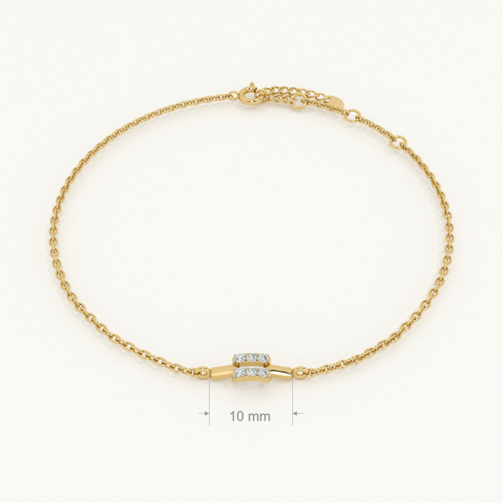 Axis Glow 9KT 0.03 Carat Lab-Grown Diamond Bracelet-2
