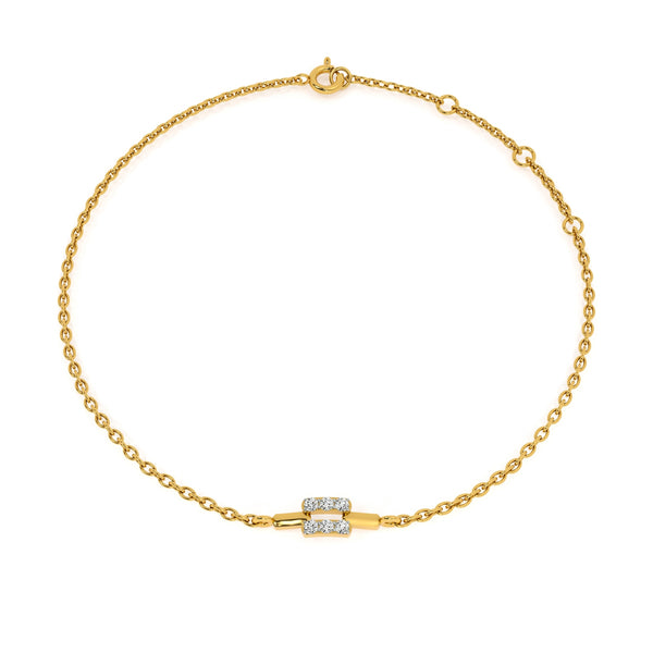 Axis Glow 9KT Gold Lab Grown Diamond Bracelet