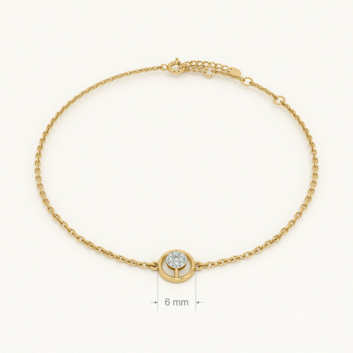 Orba Shine 9KT 0.02 Carat Lab-Grown Diamond Bracelet-2