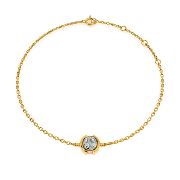 Veda Orb 9KT Gold Lab Grown Diamond Bracelet