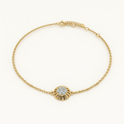 Niva Halo Lab-Grown Diamond Customizable Bracelet