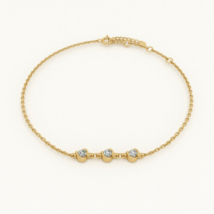 Orbit Petal 9KT 0.11 Carat Lab-Grown Diamond Bracelet-1