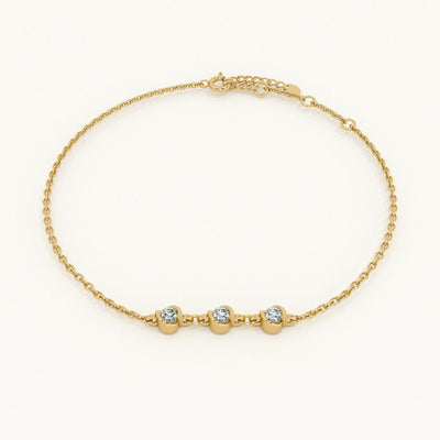 Orbit Petal Lab-Grown Diamond Customizable Bracelet
