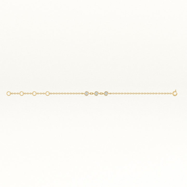Orbit Petal 9KT 0.11 Carat Lab-Grown Diamond Bracelet-5