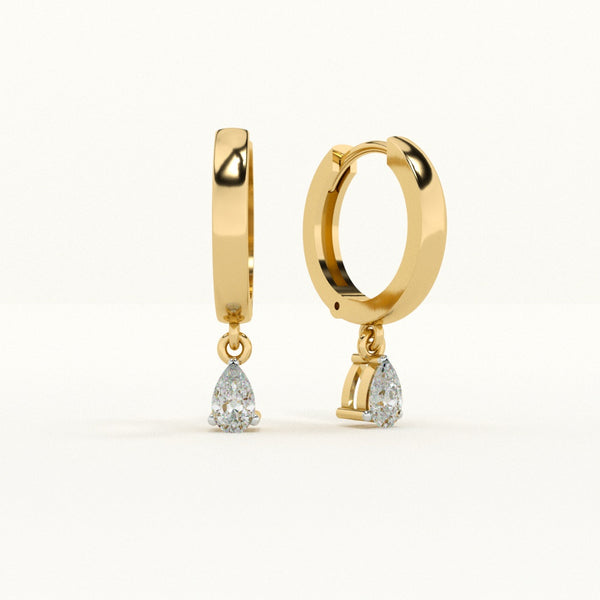 Charm Drop 0.37 Carat 9KT Lab-Grown Diamond Hoops