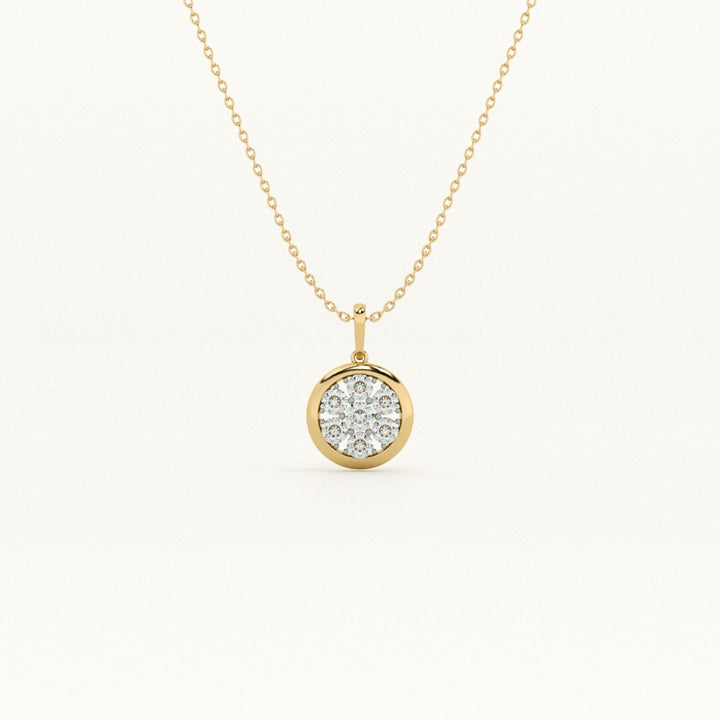 Ethereal Bloom 9KT 0.16 Carat Lab-Grown Diamond Necklace-1
