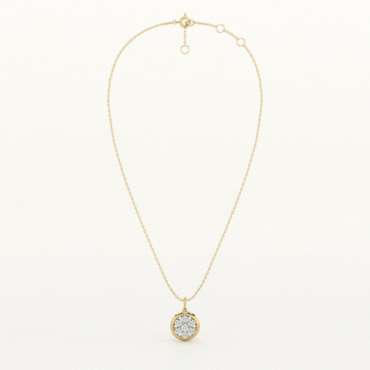 Ethereal Bloom 9KT 0.16 Carat Lab-Grown Diamond Necklace-2