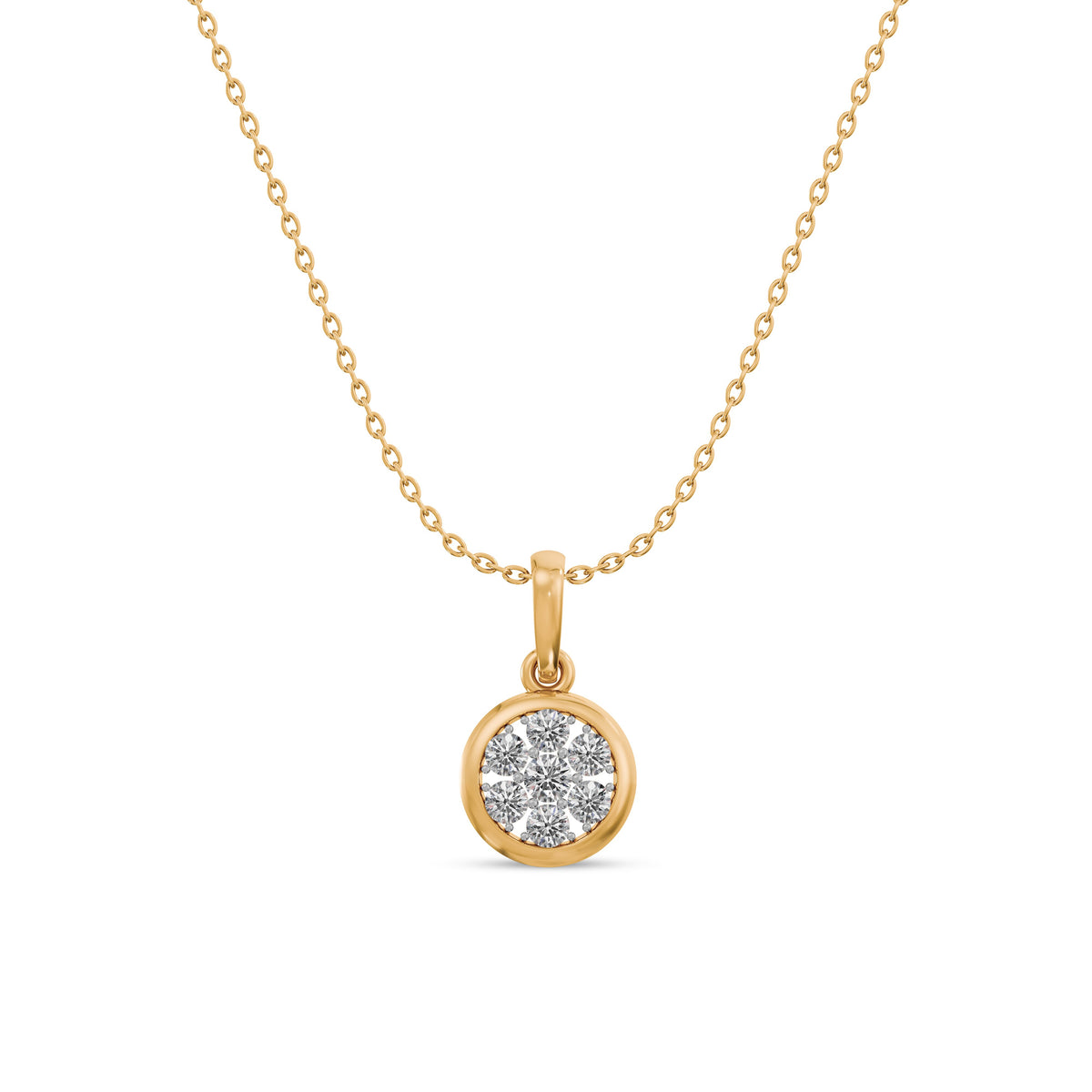 Ethereal Bloom 9KT Gold Laboratory Grown Diamond Necklace