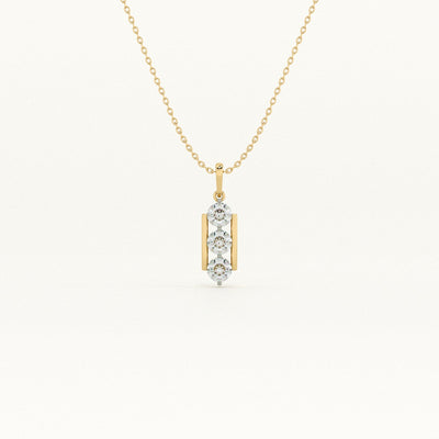 Sleek Prism Lab-Grown Diamond Customizable Necklace