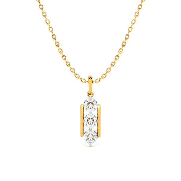 Sleek Prism Lab-Grown Diamond Customizable Necklace