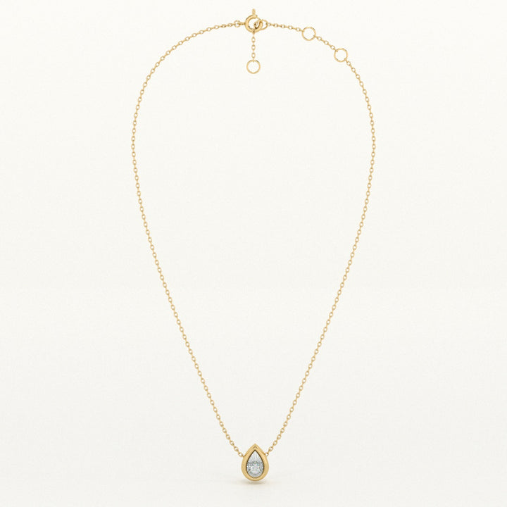 Tear of Light 9KT 0.03 Carat Lab-Grown Diamond Necklace-3