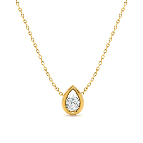 Tear of Light 9KT Gold Lab Grown Diamond Necklace