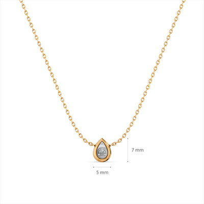 Tear of Light 9KT Gold Lab Grown Diamond Necklace