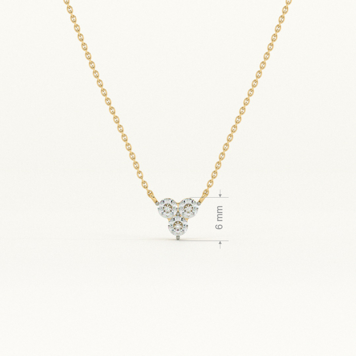 Trinity Glow 9KT 0.21 Carat Lab-Grown Diamond Necklace-2