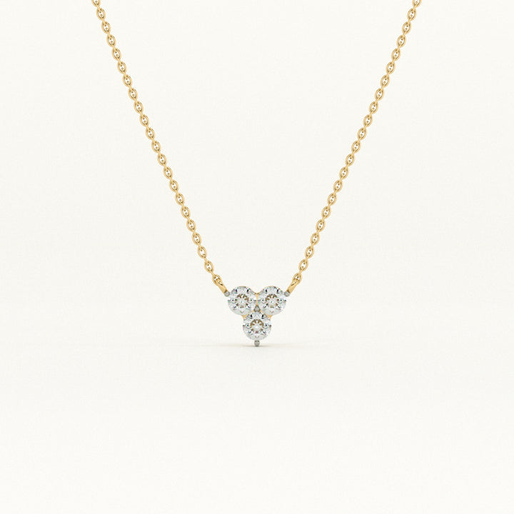 Trinity Glow 9KT 0.21 Carat Lab-Grown Diamond Necklace-1