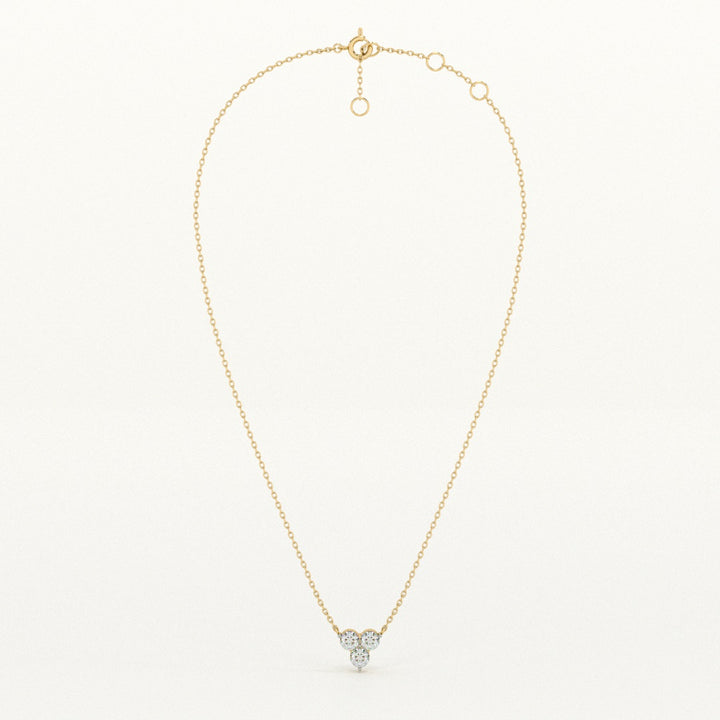Trinity Glow 9KT 0.21 Carat Lab-Grown Diamond Necklace-4
