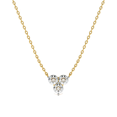 Trinity Glow 9KT Gold Lab Grown Diamond Necklace