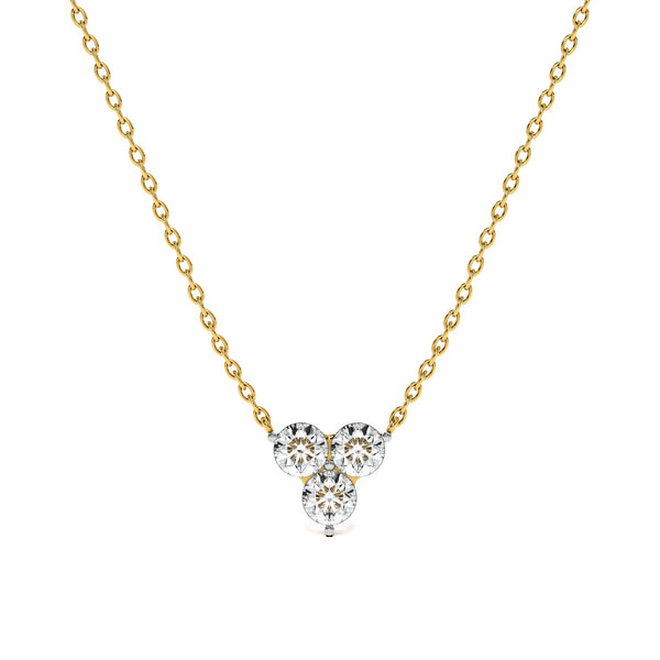 Trinity Glow 9KT Gold Lab Grown Diamond Necklace