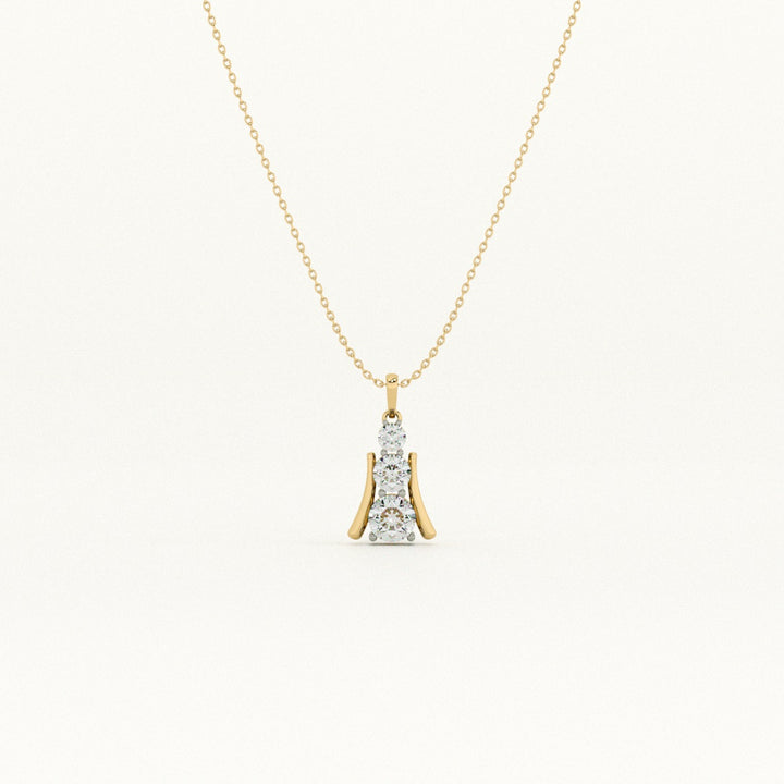Initial Spark 9KT 0.26 Carat Lab-Grown Diamond Necklace-1