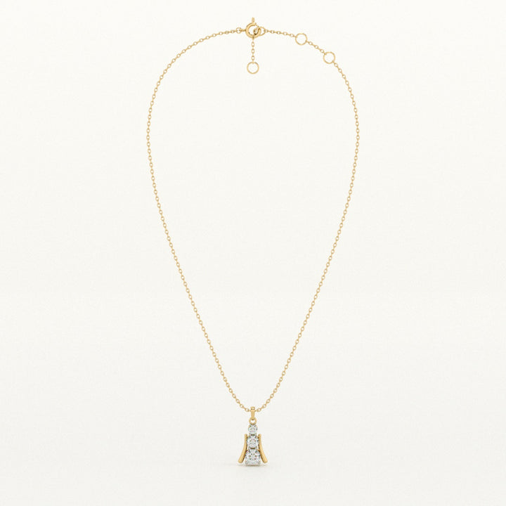 Initial Spark 9KT 0.26 Carat Lab-Grown Diamond Necklace-4