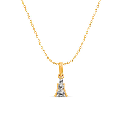 Initial Spark 9KT Gold Lab Grown Diamond Necklace