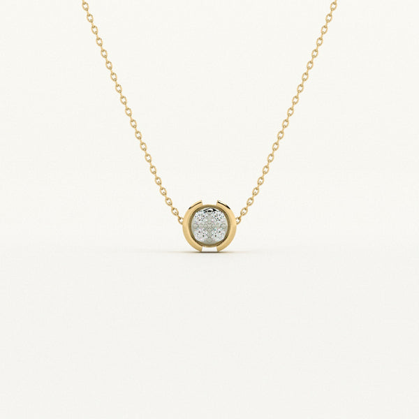 Eternal Frame 9Kt 0.06 Carat Lab-Grow Diamond Oval Necklace
