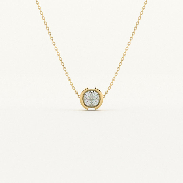 Eternal Frame 9Kt 0.06 Carat Lab-Grow Diamond Necklace-1
