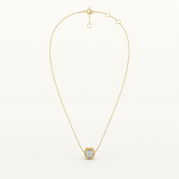 Eternal Frame 9Kt 0.06 Carat Lab-Grow Diamond Necklace-3