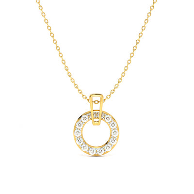 Luna Swing Lab-Grown Diamond Halo Customizable Necklace