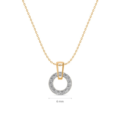 Luna Swing 9KT Gold Lab Grown Diamond Halo Necklace