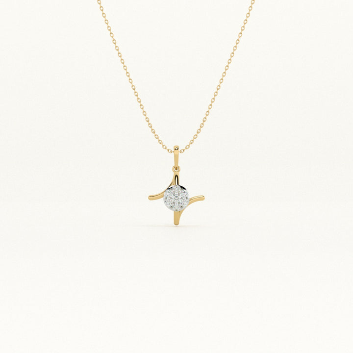 Charm Axis 9KT 0.04 Carat Lab-Grown Diamond Necklace-1