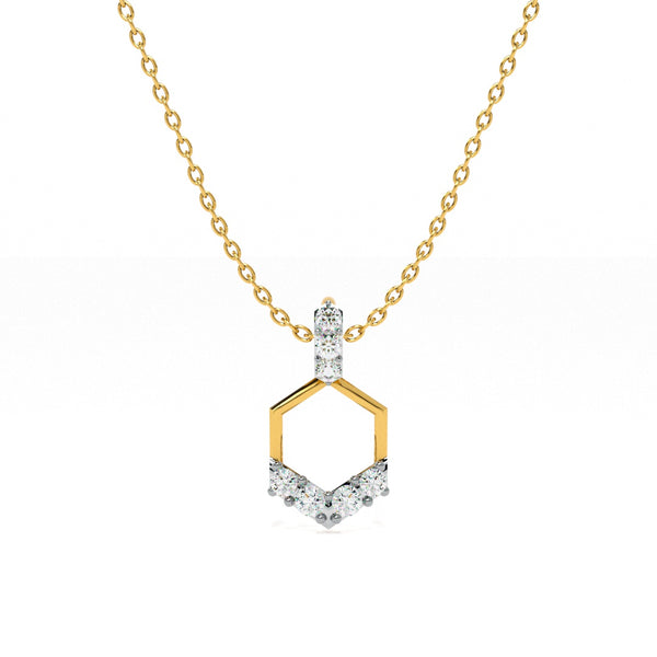GeoCharm Lab-Grown Diamond Customizable Necklace